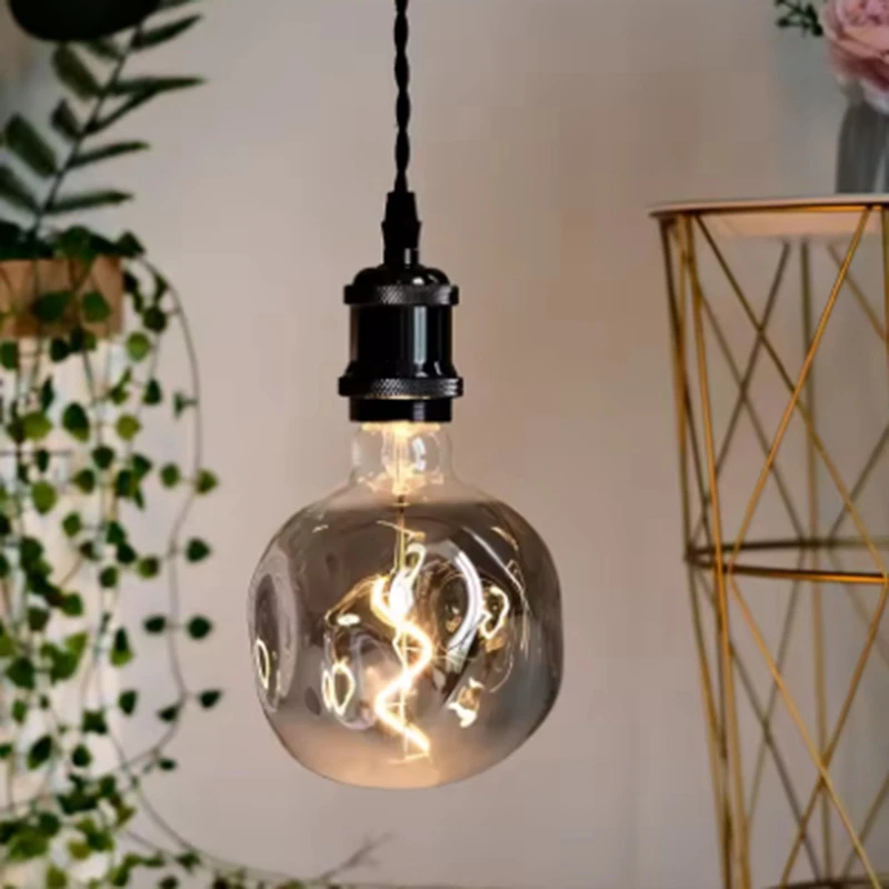 ABFU-E27 Vintage żarówka Led 4W 220V możliwość przyciemniania o specjalnym kształcie duża kamienna żarówka festiwalowe wydarzenia żarówka dekoracyjna