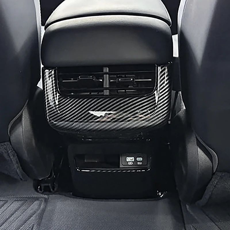 

Carbon Fiber Color Rear Air Conditioning Outlet Panel Decoration Cover Trim For BYD Seal dmi 2023 2024 Car Styling Interior