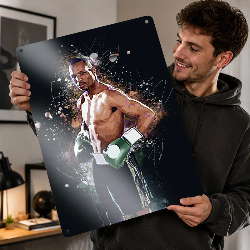 Bernard Hopkins Textured Posters Personalized Aluminum Metal Sign Premium Ring Legend Tribute Wall Art Ideal In Training Studio