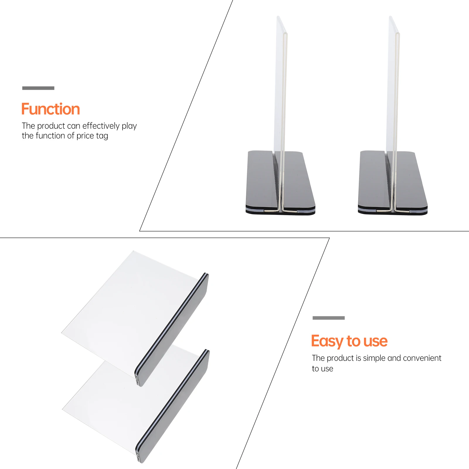 

2 Pcs T-shaped Table Display Card Rack Holder Assorted Sign Bracket Holders Stands for Acrylic Postcard Small