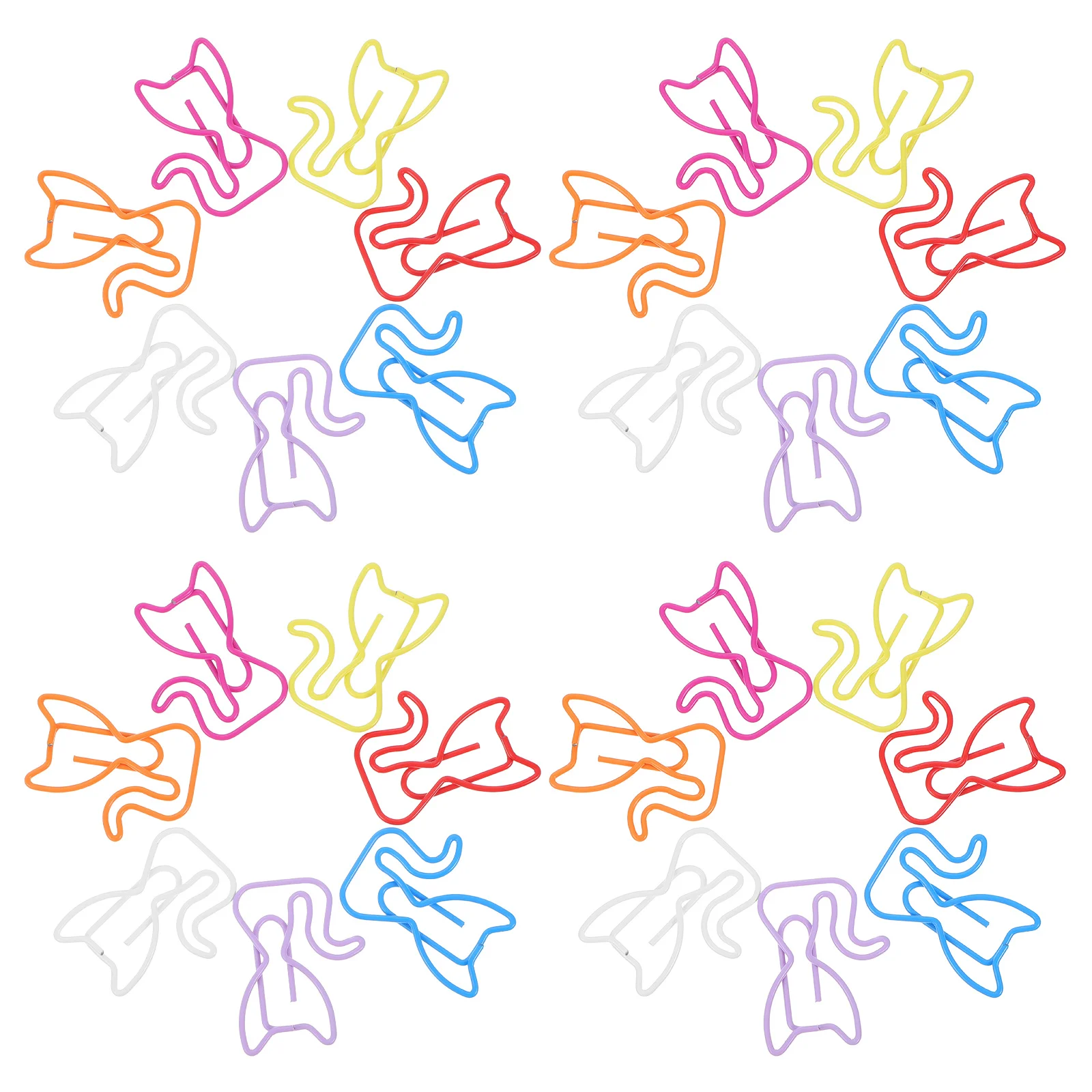 

50 pcs Cat Paper Clips Cute Metal Animal Shape Bookmark For Office Stationery Students Scrapbook Journaling Organizer