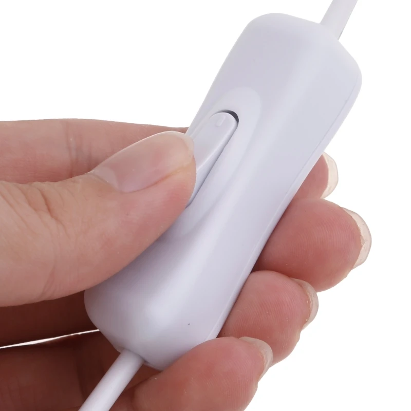 สาย USB Type-C สีขาวความเร็วสูง 573A พร้อมสวิตช์เปิด/ปิดสำหรับโทรศัพท์และแท็บเล็ต