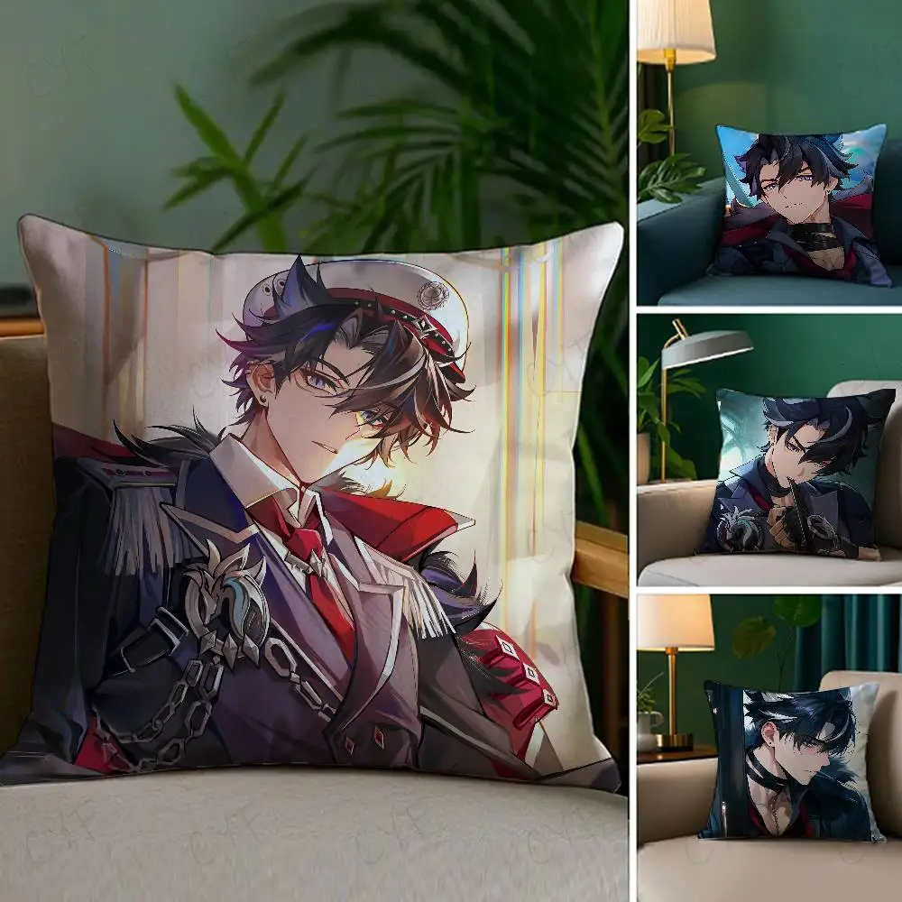 

Genshin Impact W-Wriothesley Pillow Case Custom Printed Brushed Fleece Pillow, Baby Skin-Touch, Eco-Friendly Dye-Sublimation Cus