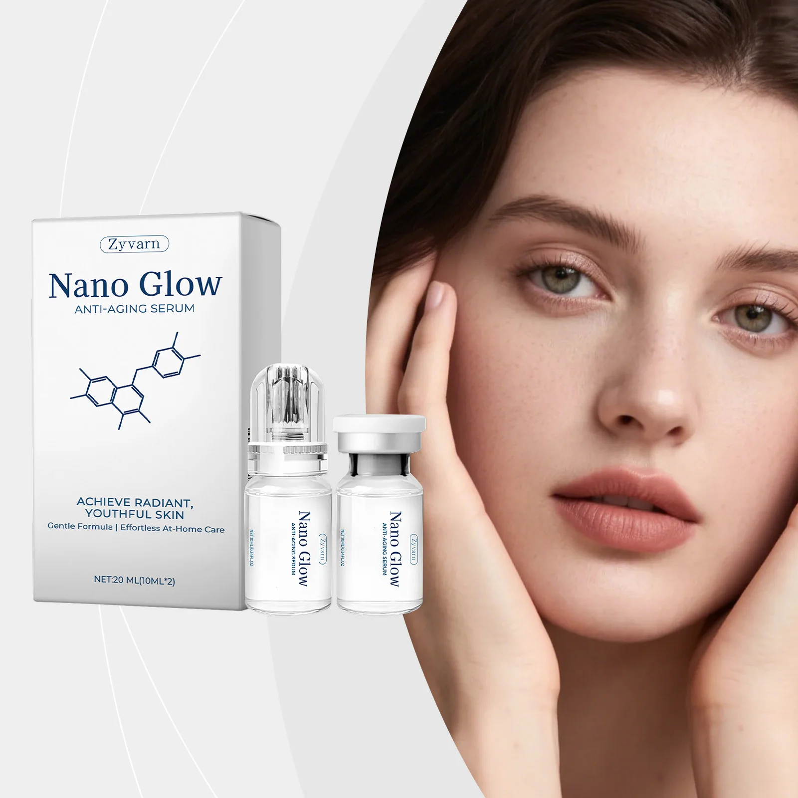 Portable Facial Roller Serum - Skin-Friendly, Plumping Radiance Boost, Fast-Absorbing Daily At-Home Lightweight Skincare