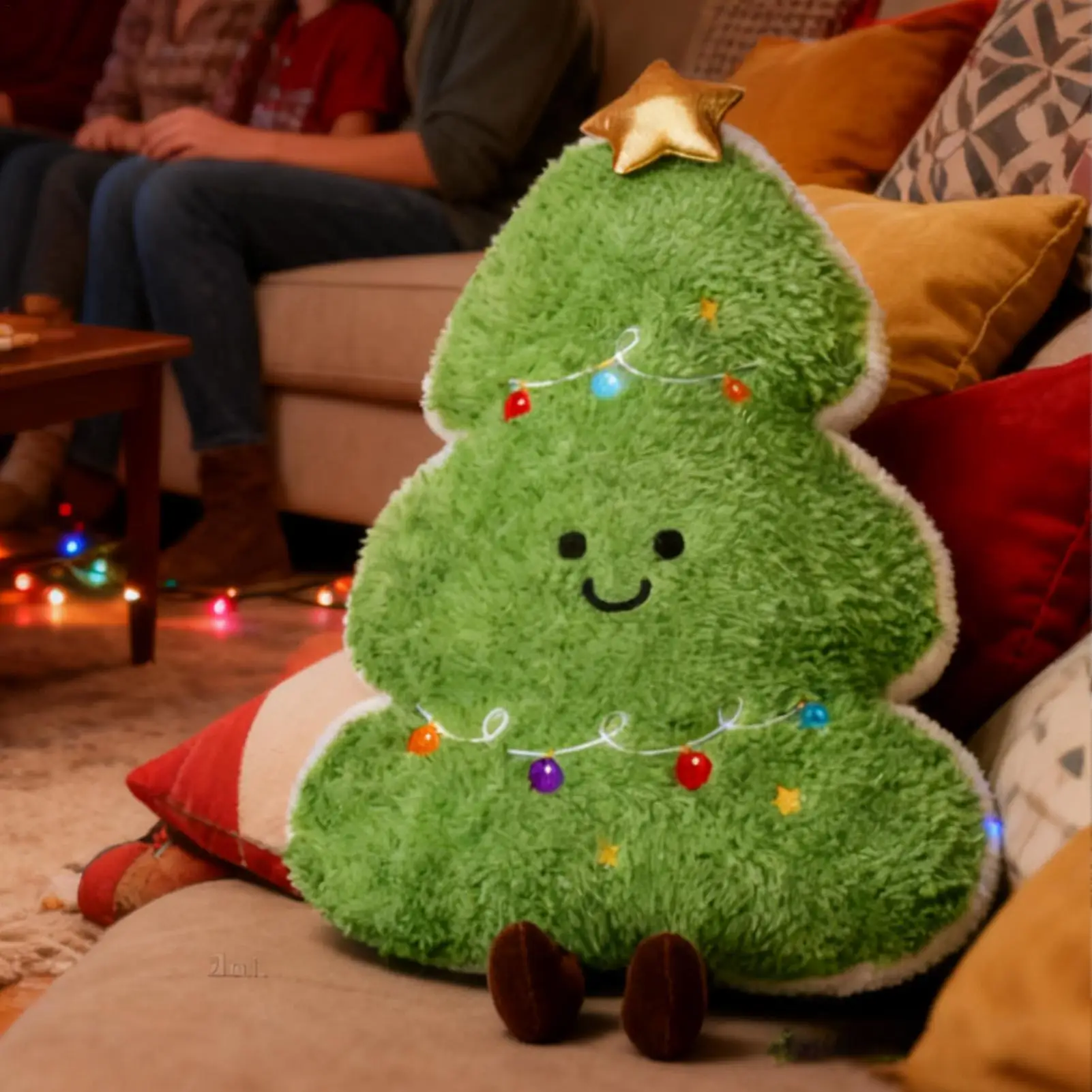 Bonecos de peluche navideños para niños, árbol de Papá Noel, muleta suave de peluche, juguetes para niños, regalo de decoración familiar de Navidad