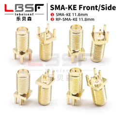 RP-SMA Female length 16.5mm Jack Plug Adapter Solder Edge PCB Straight Right angle Mount RF Copper Connector Plug Socket