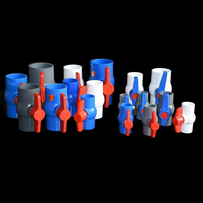 PVC Ball Valve DN20-DN75 Slip-on End Multi-Color for Water Systems