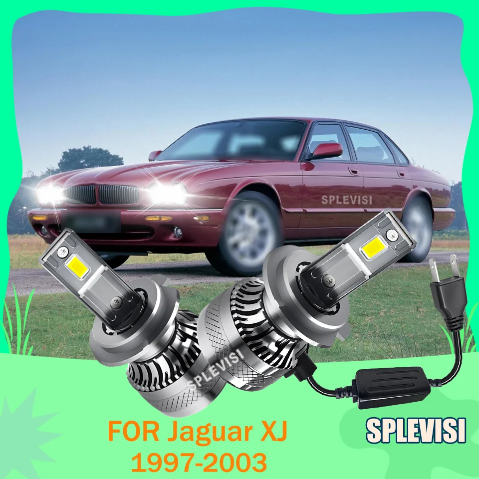 

2Pcs 477/499/H7 12V LED Headlight Kit Bulb Eco-Friendly Advanced Cooling System For Jaguar XJ 1997 1998 1999 2000 2001 2002 2003