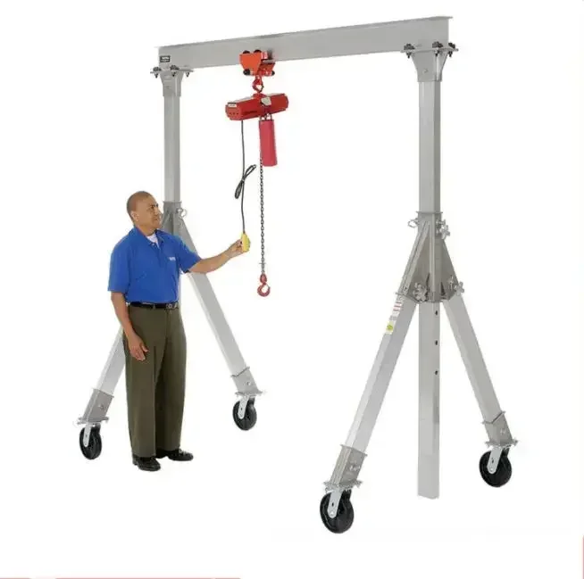 

High Performance Materials Lifting Mini Crane Foldable Crane Aluminum Gantry Crane Cheap Price