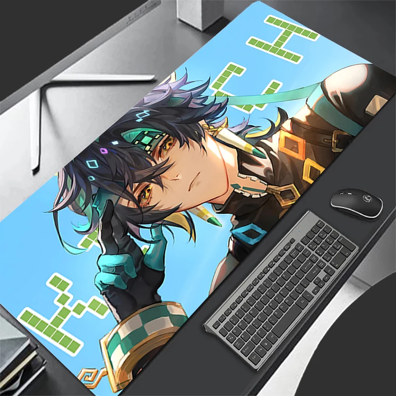 Mousepad Computer Gaming Accessories Keyboard Pad Office PC Rubber Mouse Pad Decoracion G-genshin Impact Kinich Desk Mouse Mat