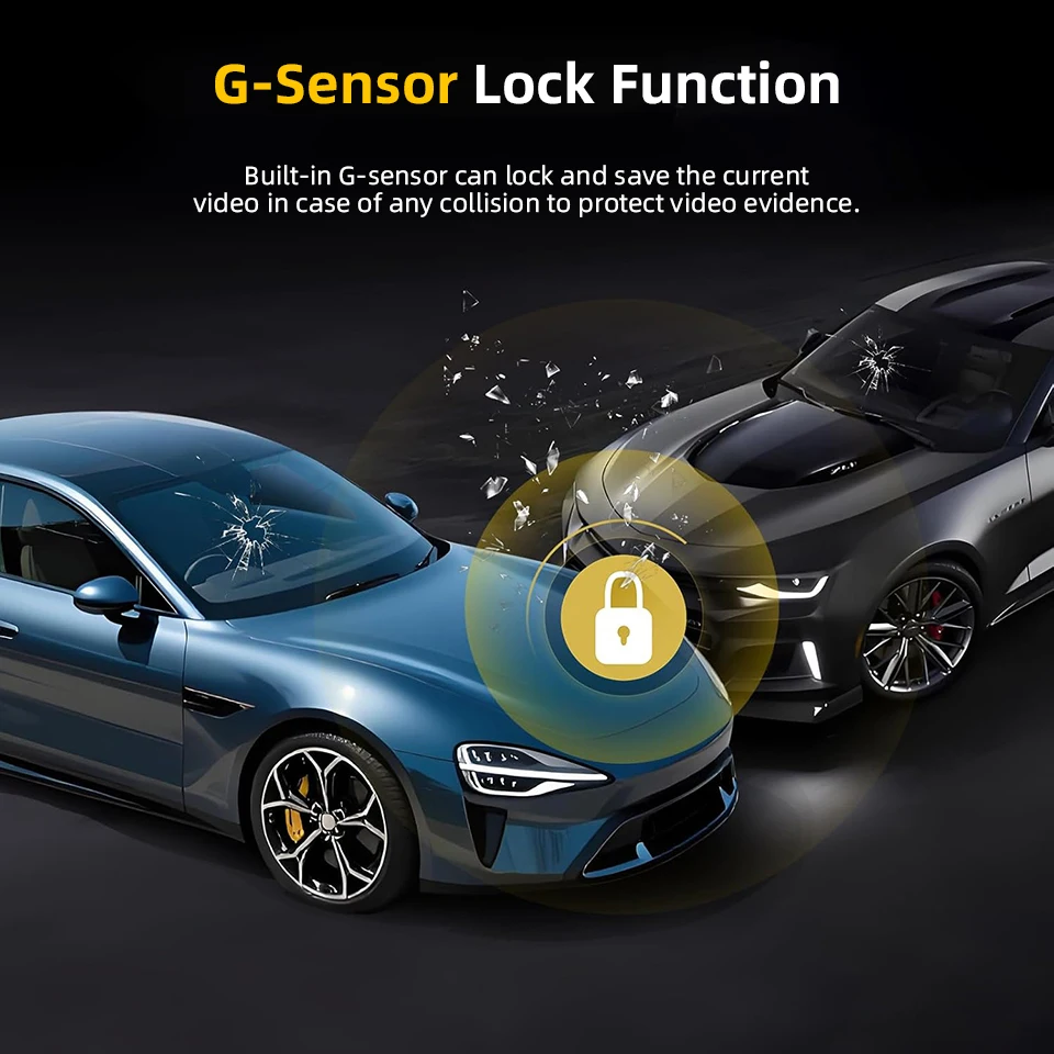 Видеорегистратор Acceo 4K, WIFI, автомобильный видеорегистратор, двойной объектив, передняя 4K и задняя часть, 2,5K, поддержка GPS-камеры заднего вида, ночное видение, 24 часа, парковка