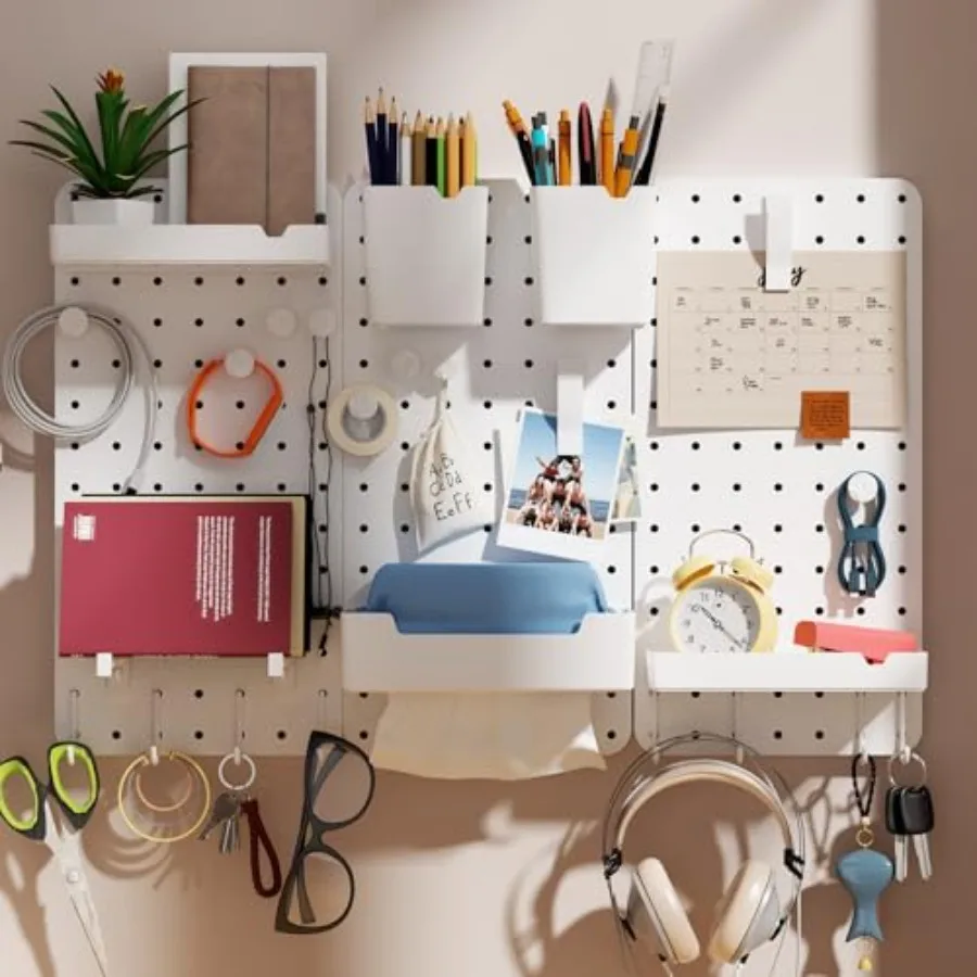 Pegboard Combination Kit - Pegboards and Accessories Modular Hanging for Wall Organizer, Crafts Organization, Ornaments Display