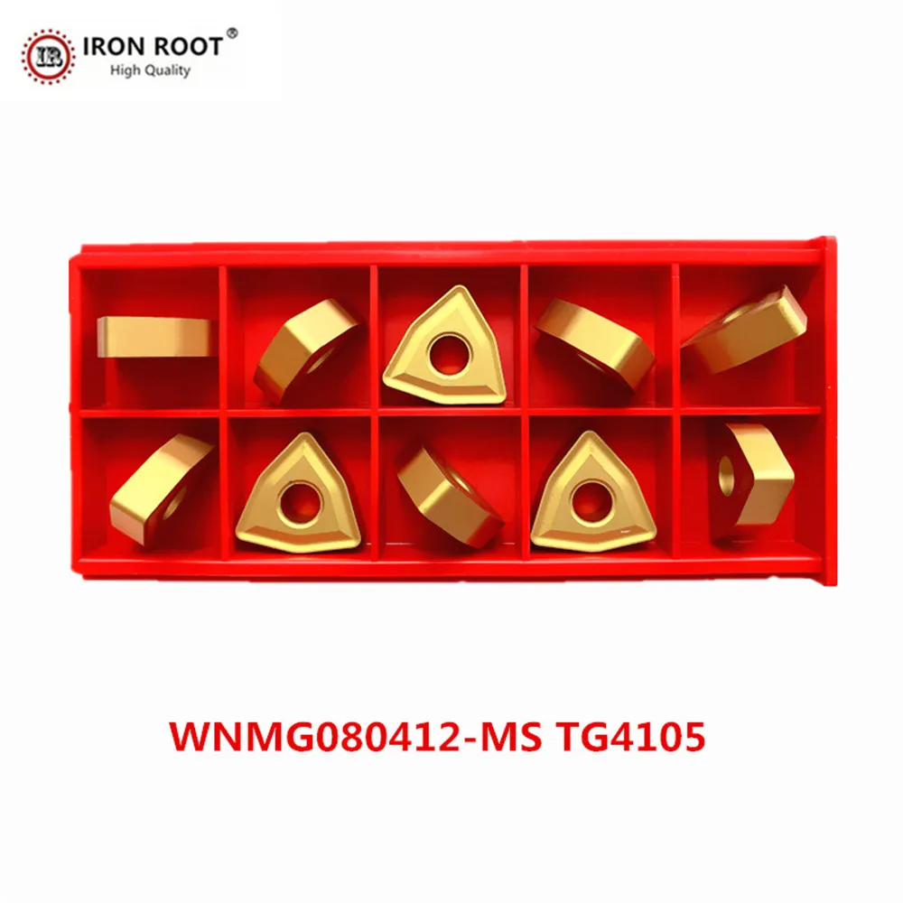 

IRON ROOT CNC Lathe Turning Tool Carbide Turning Insert WNMG080404,WNMG080408,WNMG080412,-MS ,-MA,TG4105 For MWLNR Tool Holder