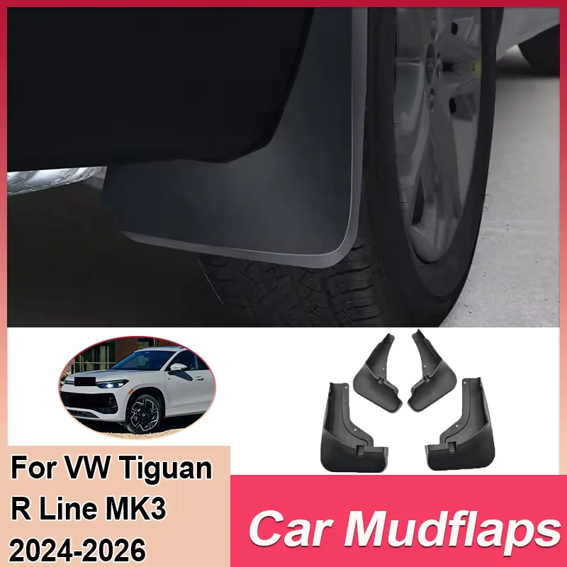 

Car Mudguard For VW Volkswagen Tiguan R Line MK3 2024-2026 2025 Mud Guards Fender Anti-splash Wheel Mudflaps Tools Accessories