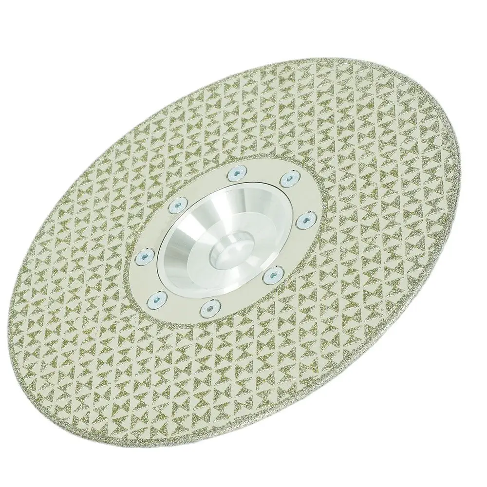 230mm Hole 22mm Silver Electroplated Diamond Cutting Disc Grinding Sheet Stone Concrete Quartz Marble Saw Blade Polishing Pad
