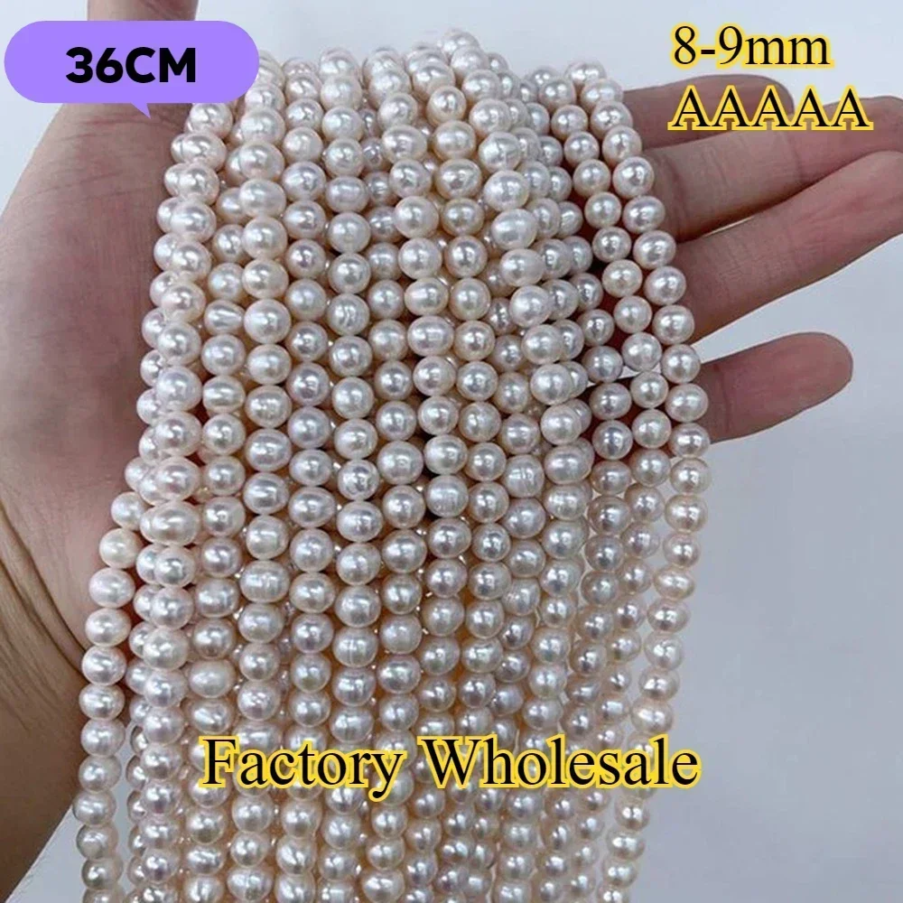 8-9mm 5A Hot Sale Quality Isolated Bead Wholesale Natural Freshwater Pearl Jewelry Make DIY Necklace Bracelet Women Gift