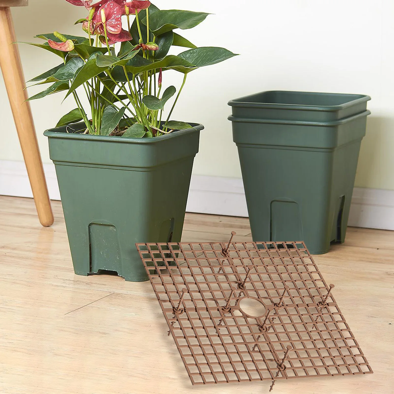 Plant Pot GridFlower Pot Soil Guard Cover Cuttable Flower Pot Protector For Indoor Plants Garden Cover Grid Frame To Protect image 2