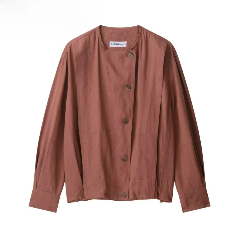 

Faionable Mixed Pilot Jaet Outerwear for Women Autumn 2025 New Sle Versatile Knitted Coat Stand Fit Ladies Wear