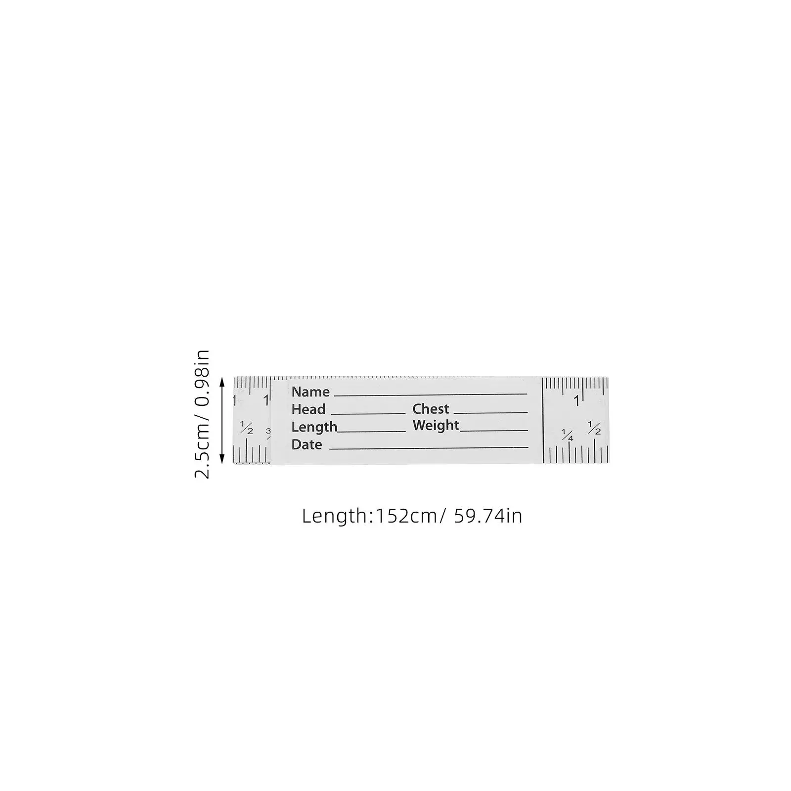10Pcs Tape Measure Ruler Paper Measuring Tape Dual Scale 152Cm Centimeter Inch Portable Engineering Architecture School