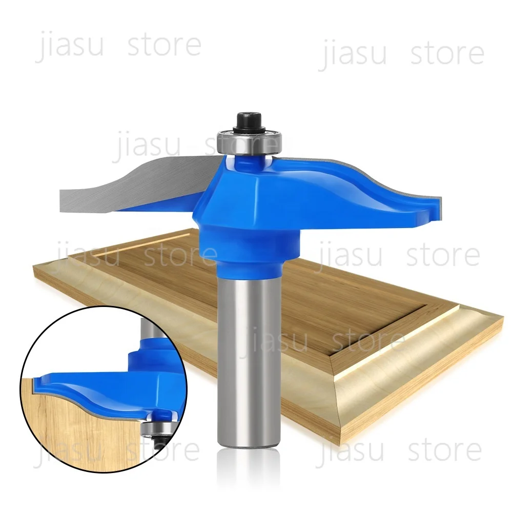 

1/2" 12mm Shank Bakelite Router Bit YG8 Carbide 45° Countertop Edge Cutting Tool