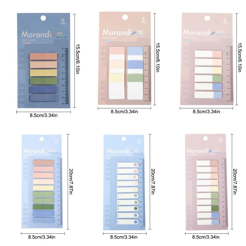 Rainbow Color Index Memo Pad, Sticky Notes, Paper Sticker, Notepad, Bookmark, Material Escolar, Papelaria Kawaii, Postou-o, 300 Folhas