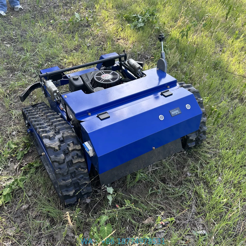 

oRemote Control Hybrid Oil Electric 4WD All Terrain Lawn Mowerwing Adjustable Height Brushless Grass Cutter Weeder Garden M