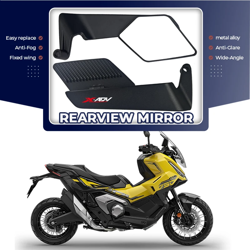 Зеркало заднего вида из сплава премиум-класса для мотоцикла 360° °   Регулируемое ветрокрыло для HONDA X ADV X-ADV XADV 750 XADV 750, аксессуары, вид сзади