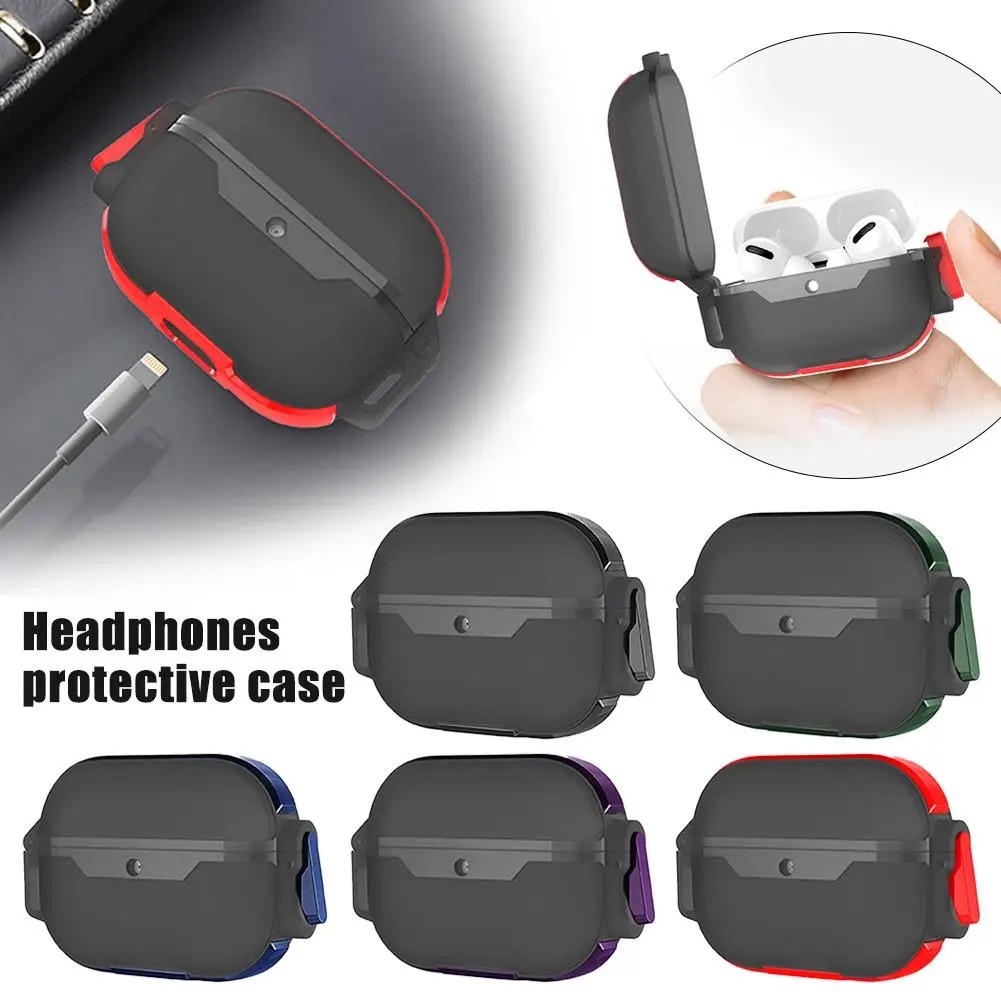 Cubierta protectora de auriculares con apertura lateral para Airpods 4, funda de Material TPU para auriculares inalámbricos, accesorios para auriculares a prueba de golpes Y6L5