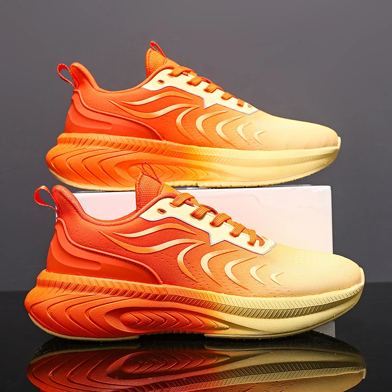 Men's casual shoes and women's sports shoes fashion couple breathable ultra-light sports running shoes.