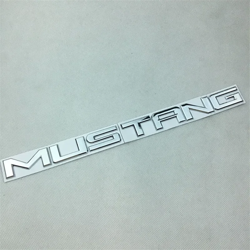 24x2.6CM Car Modified Metal Letter Sticker Trunk Decal Decoartion For Mustang Shelby GT350 15-18 Auto Exterior Accessories