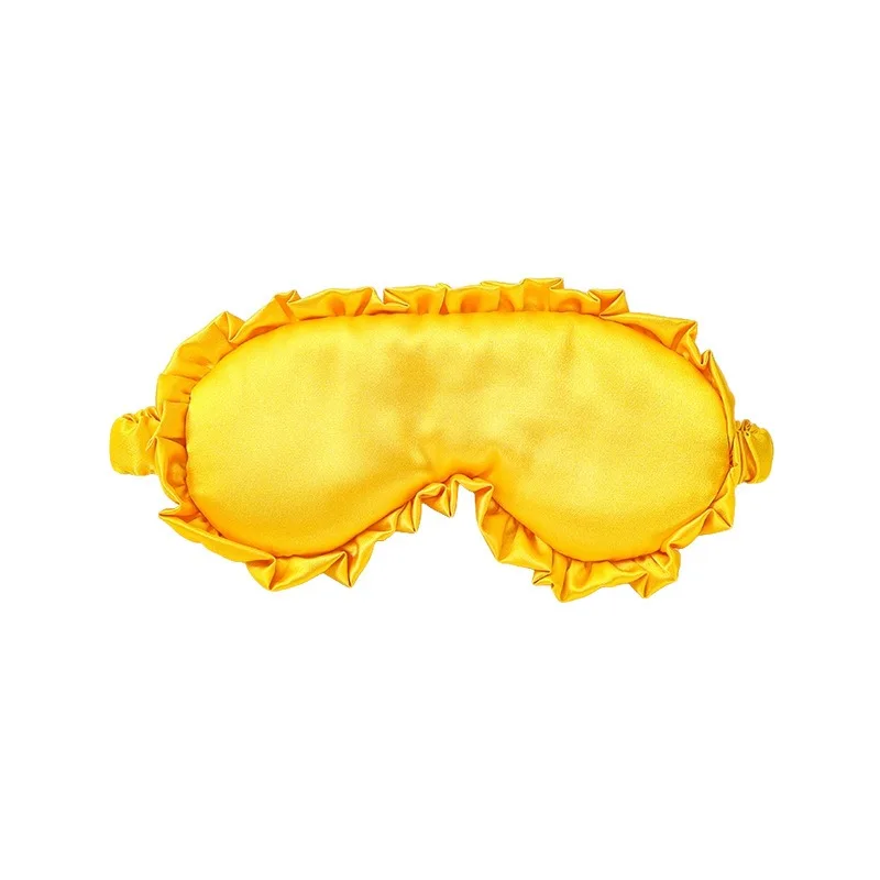 3PCS Custom Logo Silk Ruffle Sleep Eye Mask Eye Protection Travel Soft Sleeping Shading Eyes Covers Multicolor Eye Patches Woman view 6