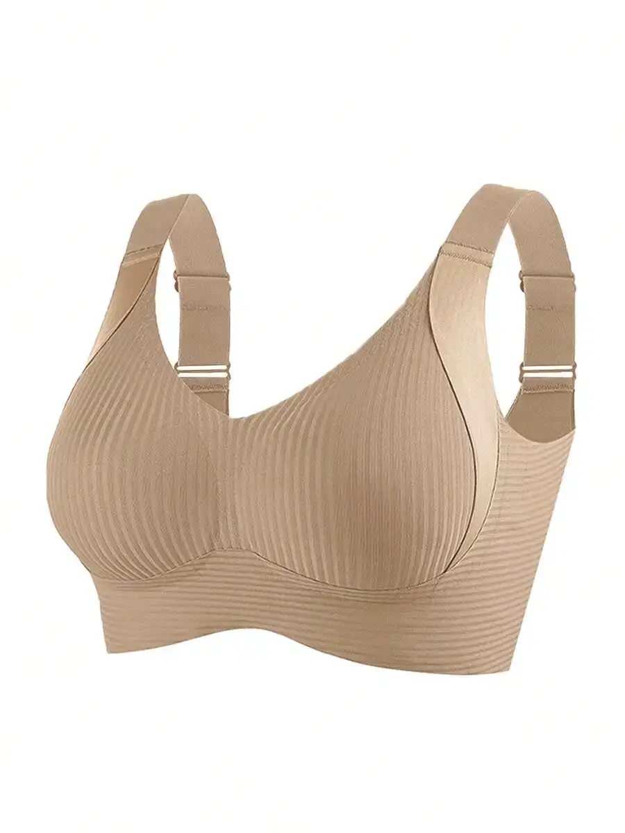 

Wire-Free Push-Up Seamless Bra Adjustable Straps Ultra-Soft Breathable Daily Wear
