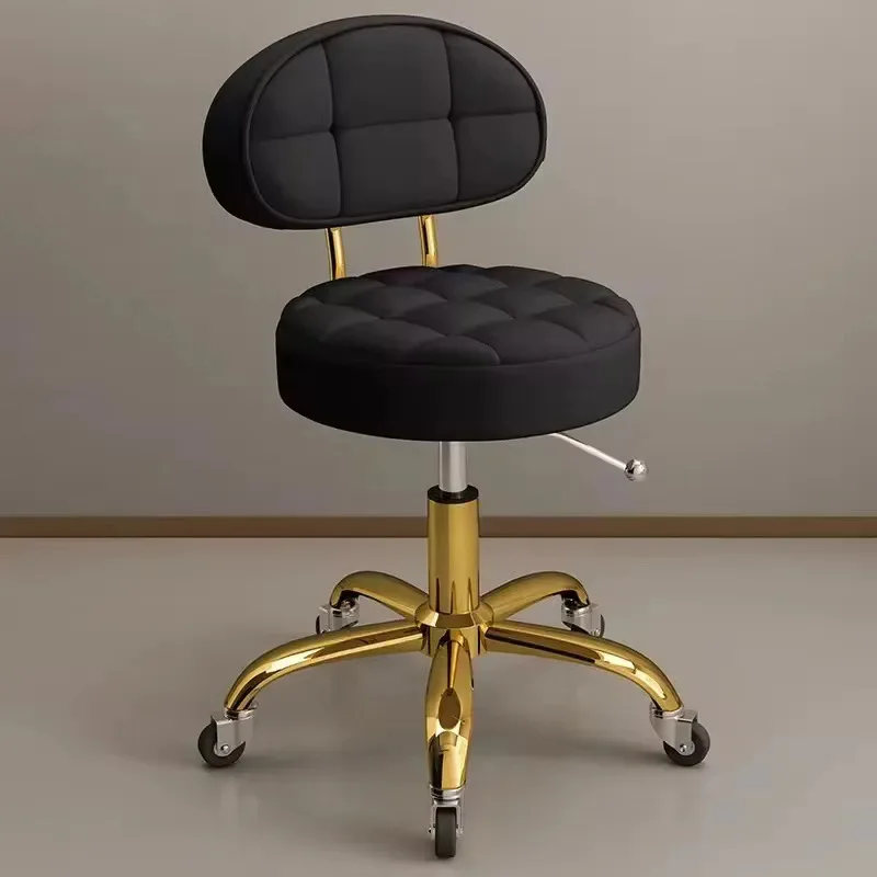 

Косметологический стул металлический, промышленный, парикмахерский, с поворотным механизмом и регулировкой высоты, для салонов и барбершопов