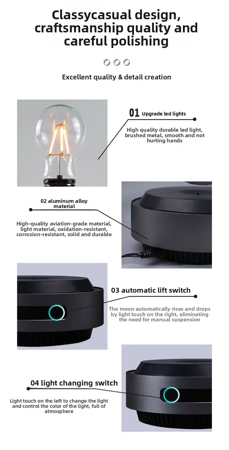 ماجليف المصباح الكهربائي الذكي رفع الراقية زخرفة المكتب صديق زعيم رئيس التكنولوجيا العالية هدية عيد الميلاد #5