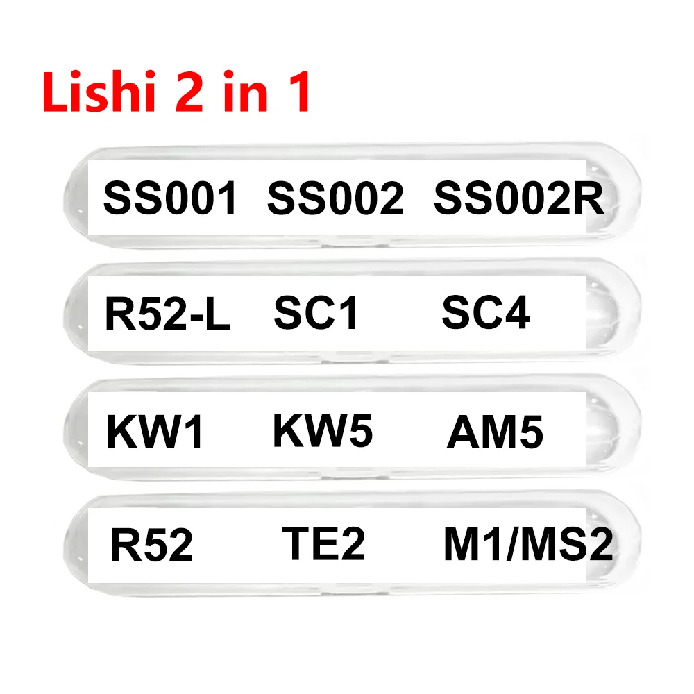 Lishi 2 in 1 SS001 SS002 PRO SS002R R52L SC1 SC4 KW1 KW5 AM5 R52 TE2 M1MS2 Locksmith Tools for Home Door Civil Locks