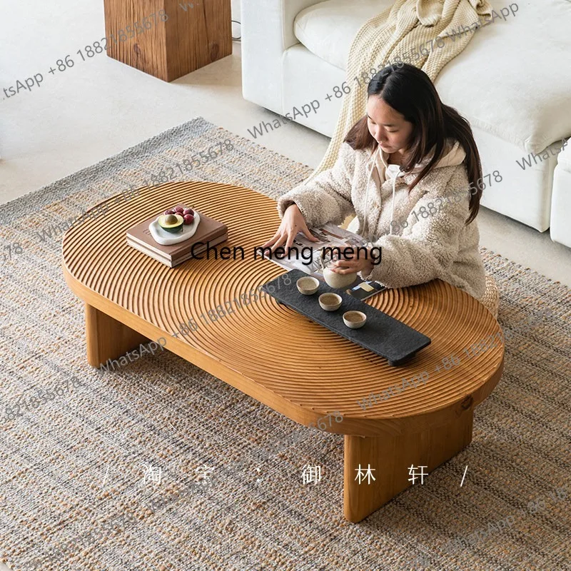 Living room special-shaped solid wood coffee table Japanese-style bay window tea table log B & B  wind personalized creativity