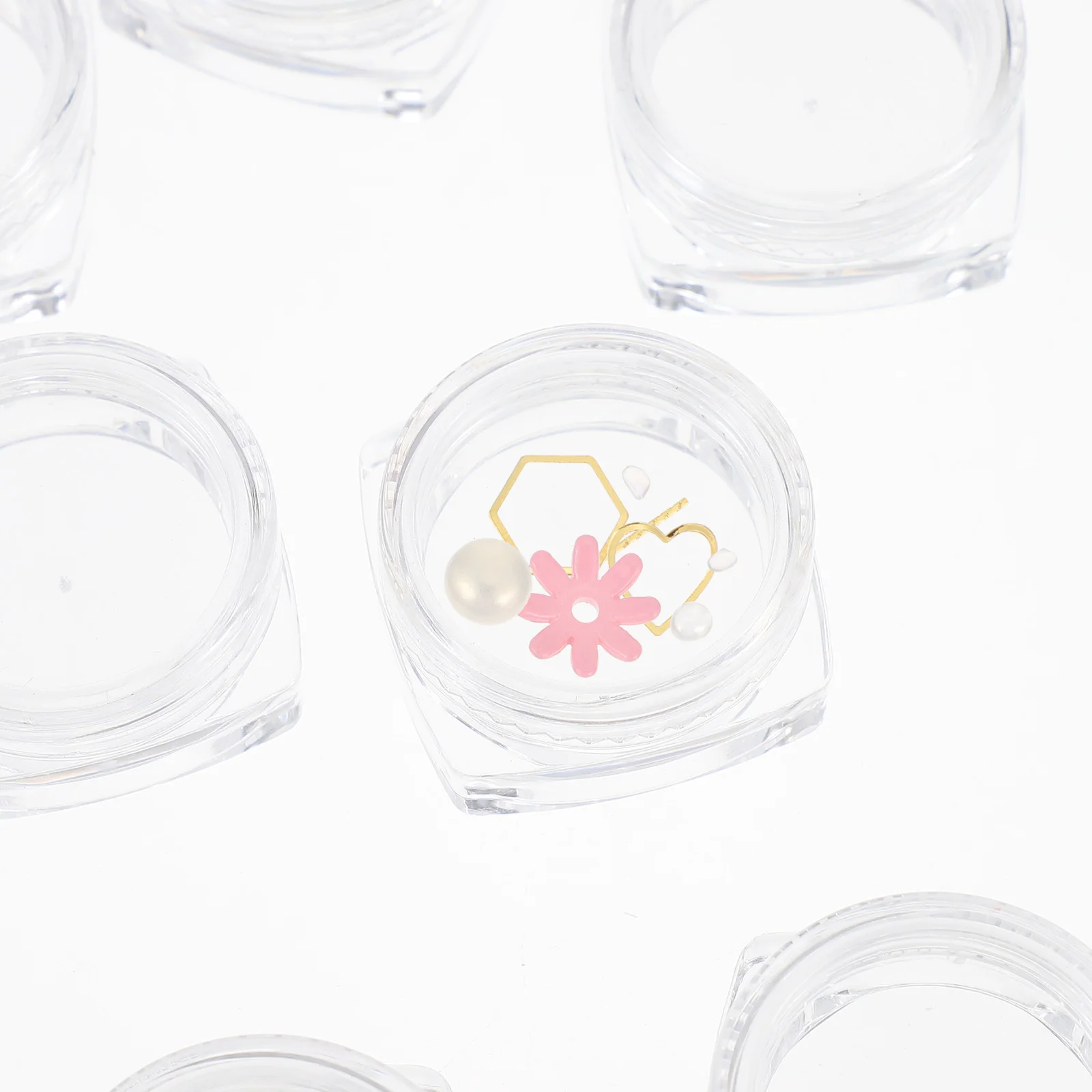 

20Pcs Clear Nail Fake Fingernail Storage Case for Manicure Tools Diamond Jewels Organizers Transparent Small Parts