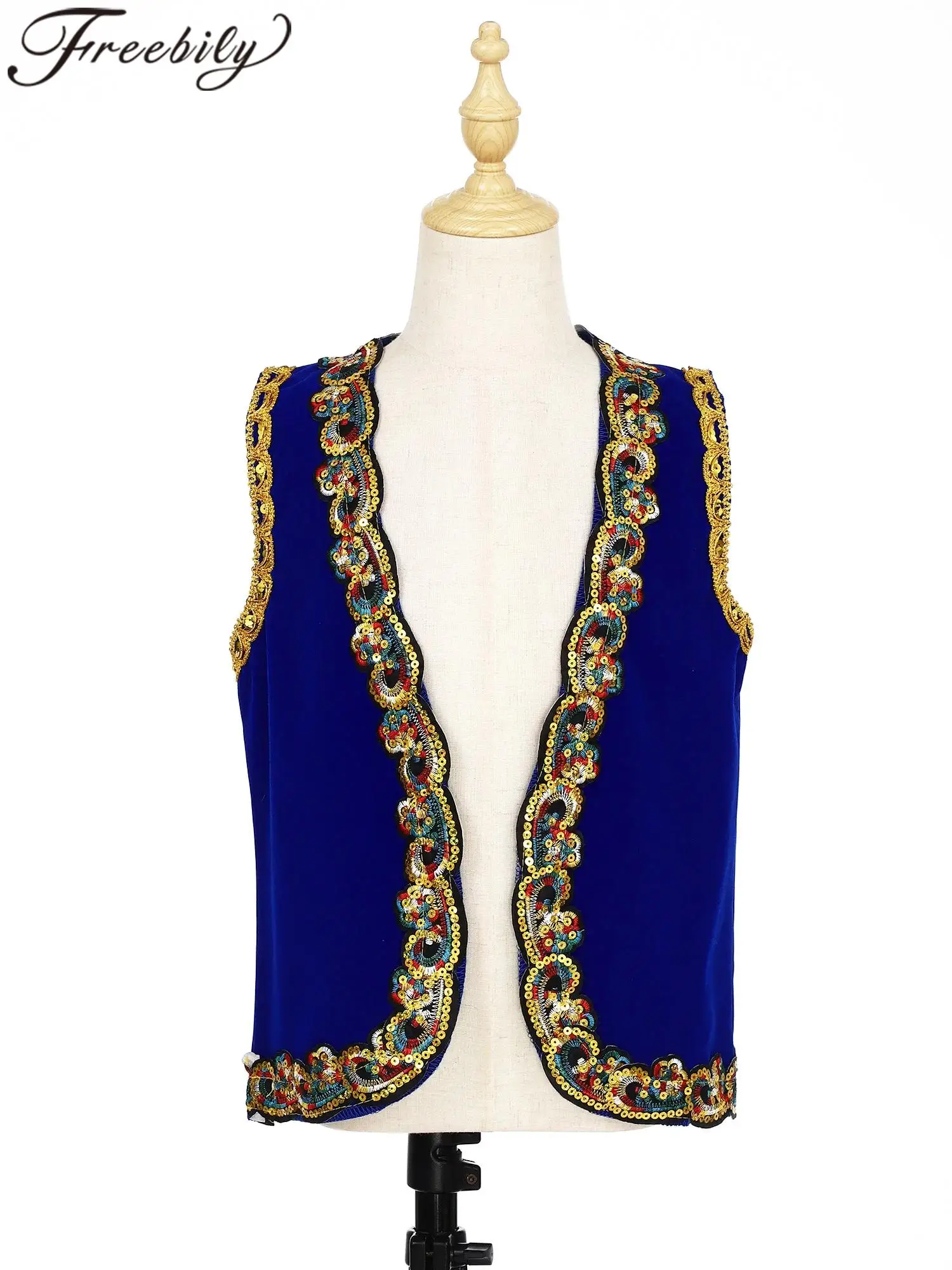 

Boy Roleplay Arabian Mythical Fairytale Cosplay Costume Waistcoat Arab Vest Boys Girls Halloween Carnival Themed Party Outfits