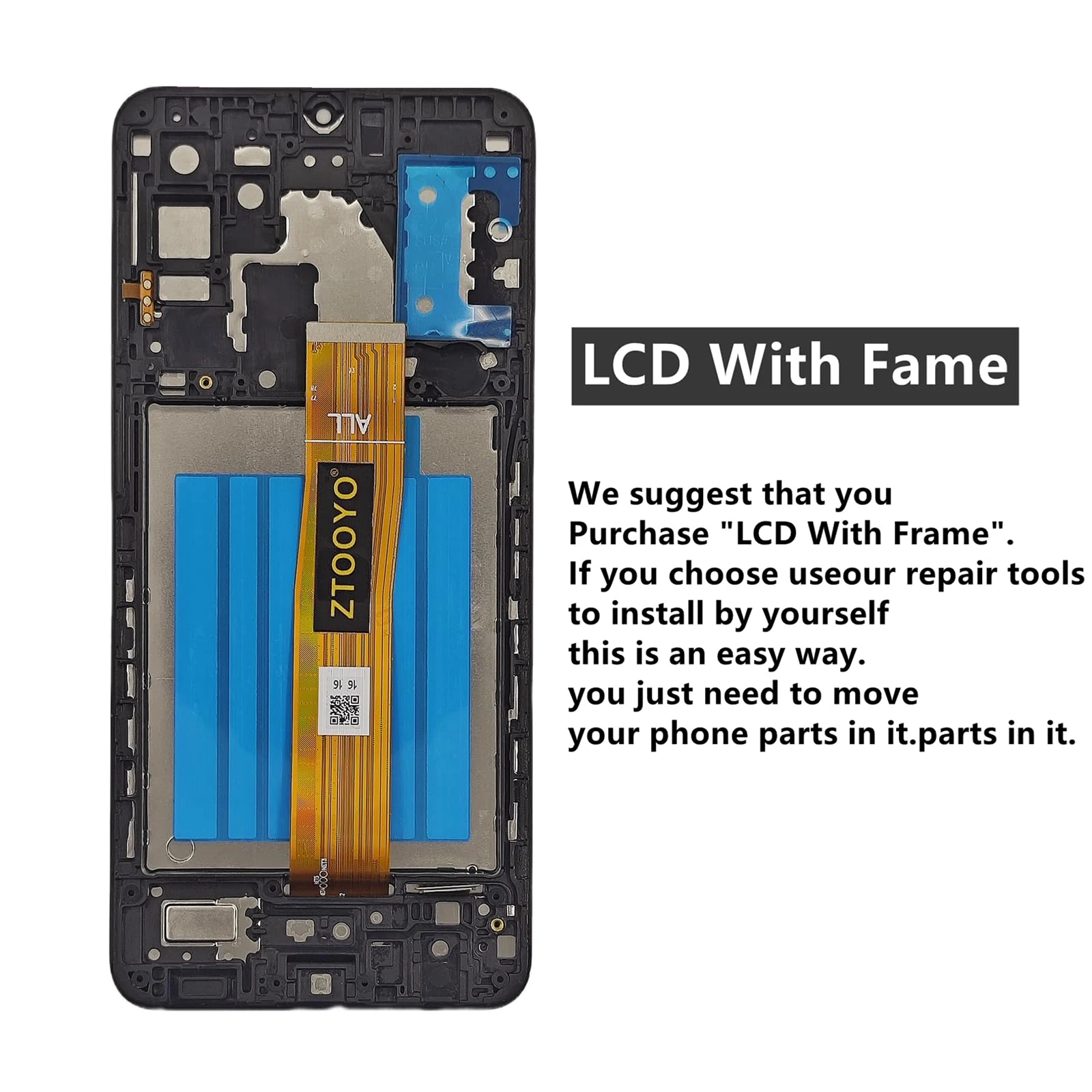 Screen Replacement for Samsung A32 5G with Frame, LCD Display Assembly, Repair Tool Included