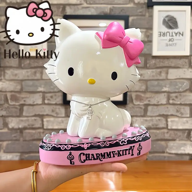 

Hot Sanrio Charmmy Kitty Resin Bank Money Box Saving Coin Money Box Coin Piggy Bank Toy Home Ornament For Kid Birthday Xmas Gift