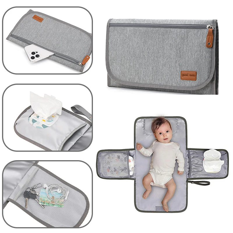 

3 в 1, детский подгузник, водонепроницаемый пеленальный подгузник, дорожный многофункциональный портативный детский чехол для подгузника, складной коврик для рук, сумка для подгузников