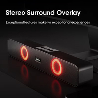 Bar Computer Stereo 4D Surround Sound Wireless Wired Bluetooth Stereo Subwoofer Music Player Speakers for Computer Laptop