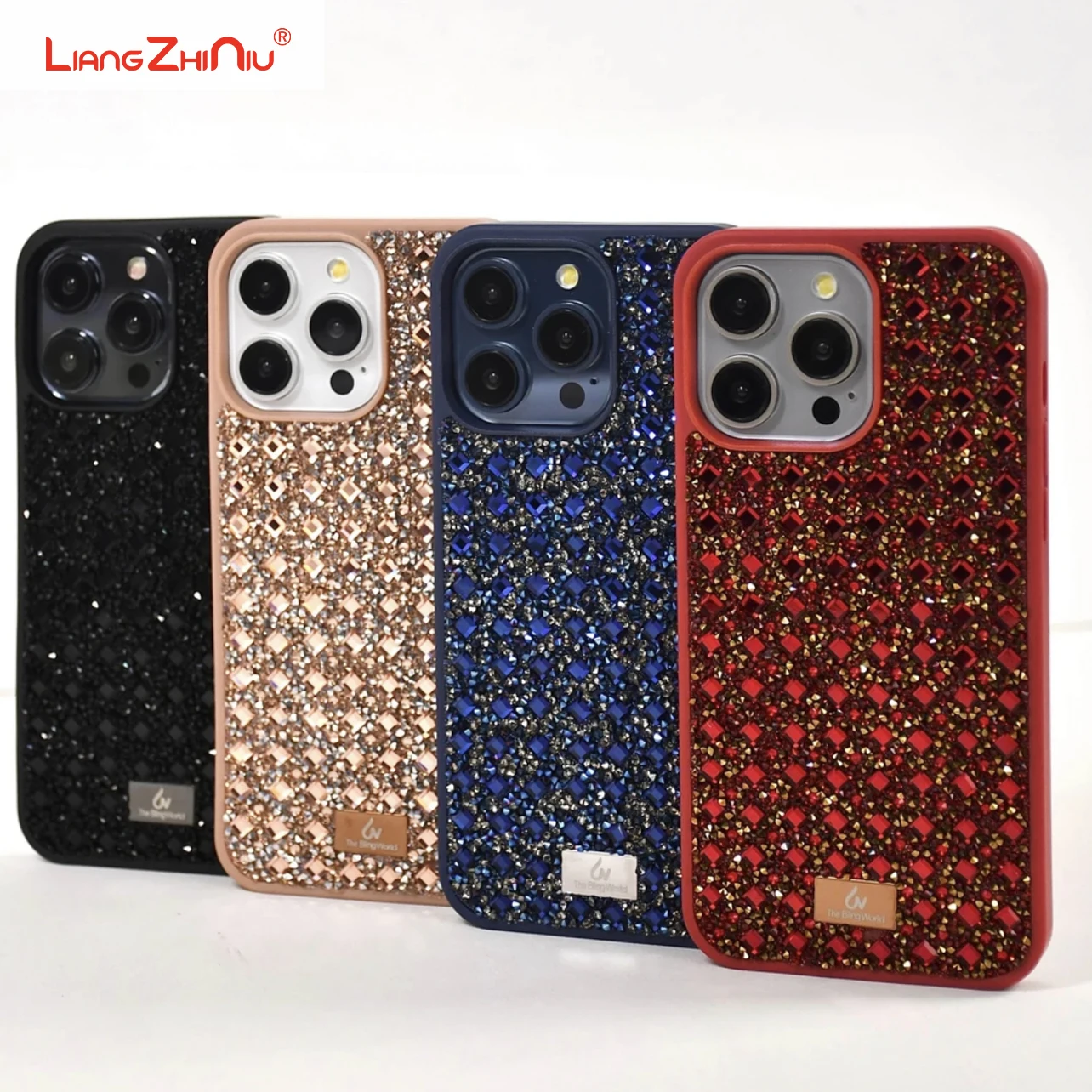 Luxury Square Big Diamond For Apple 16 Pro Max Iphone15plus 14pro 13 12 11 Full Rhinestone Rhinestone Encrusted Girls Phone Case