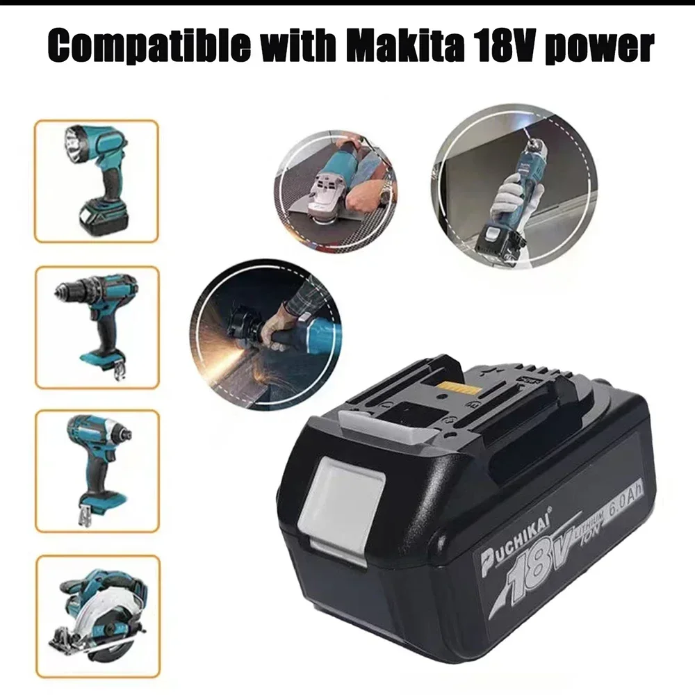 

makita 18v Rechargeable battery with charger for Makita screwdriver cordless drill corner wrench bl1830b bl1850b bl1860 battery