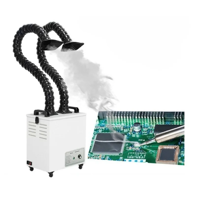Dual Air Outlet Solder Smoke Purifier 200W 110V/220V Laser Engraving Dust Removal Low Noise Exhaust Ventilator