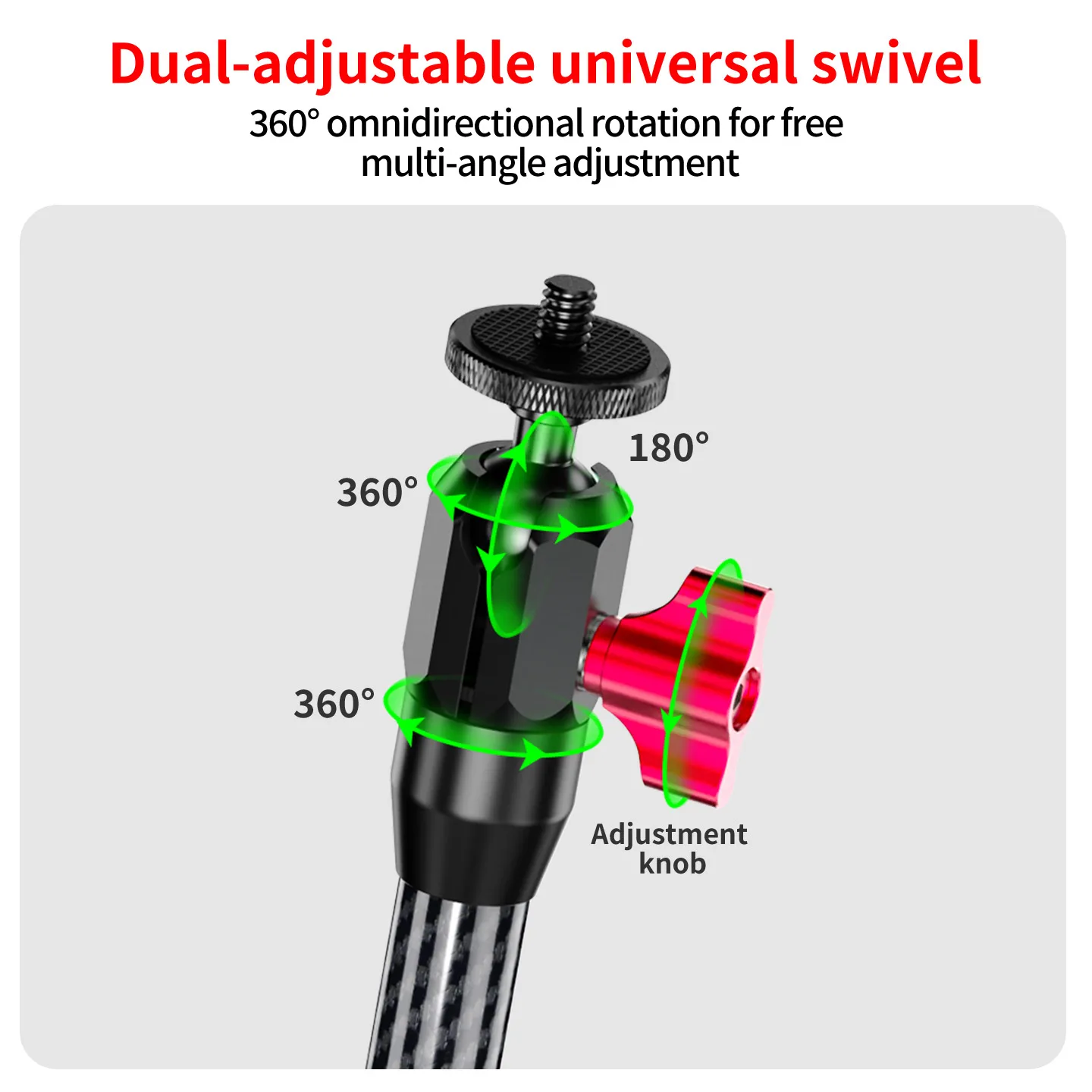 Action-Kamera Verlängerungsarm Videoleuchte Selfie-Stick Helmhalterung Einbeinstativ 1/4 Stativhalterung für Gopro Insta360 OSMO Nano – Detail 6