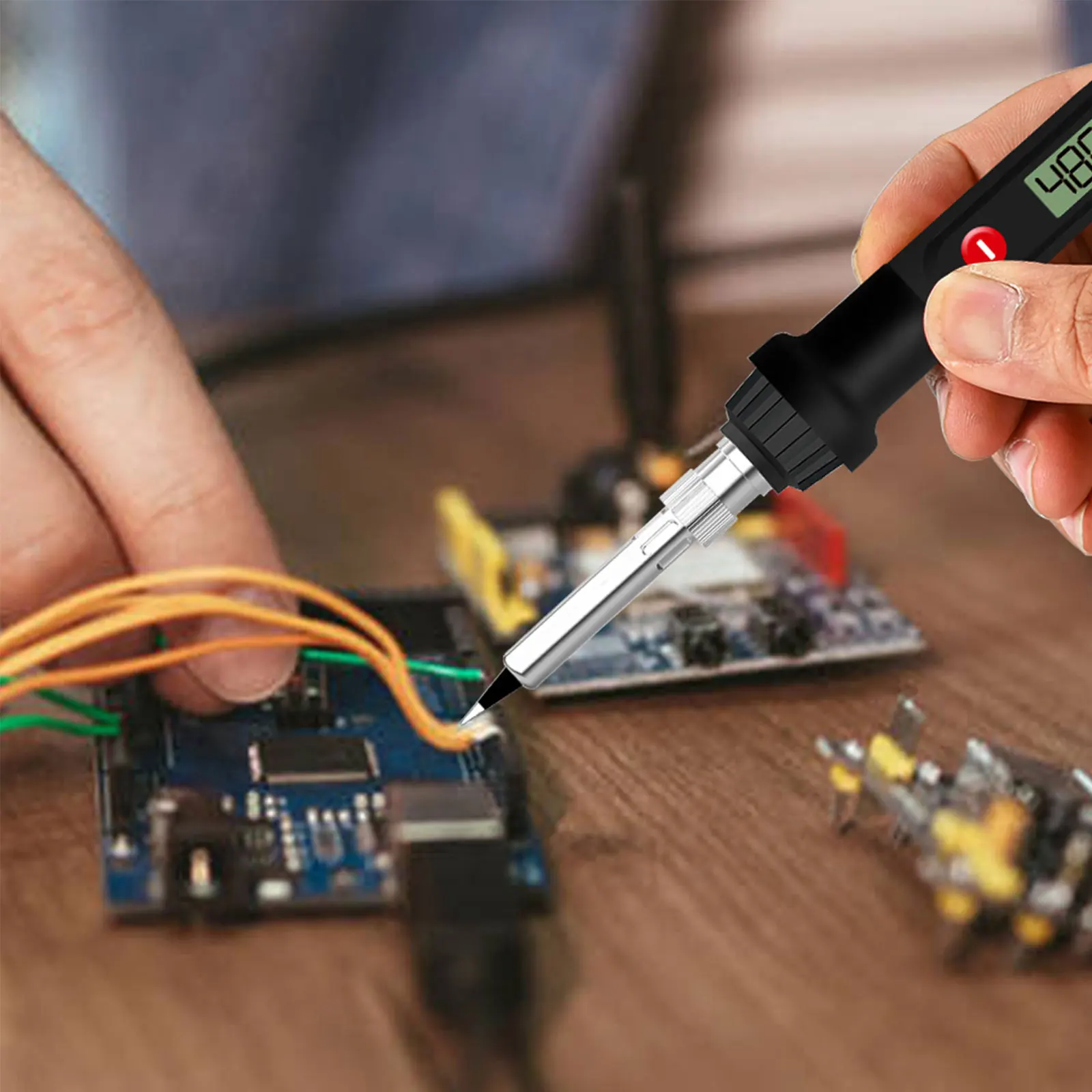 80W  Digital Display Adjustable Constant Temperature Electric Soldering Iron Set Electric Iron Welding Pen Home Repair Tool