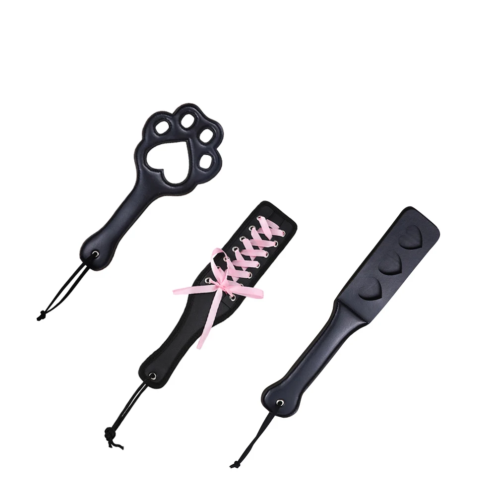 Heart-shaped BDSM Leather SP Adult Flirting Tool Skin Racket Sexy Toys Sm Punishment Intimate Game Couple Spanking Flirting