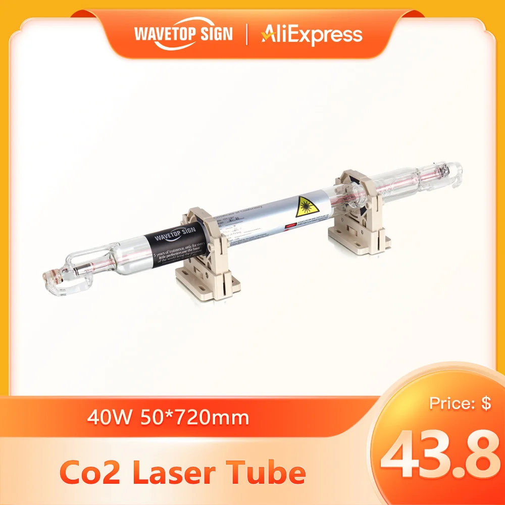 WaveTopSign Co2 szkło lampy laserowej 700 MM 40 W szkło lampa laserowa dla CO2 grawerowanie laserowe maszyny do cięcia