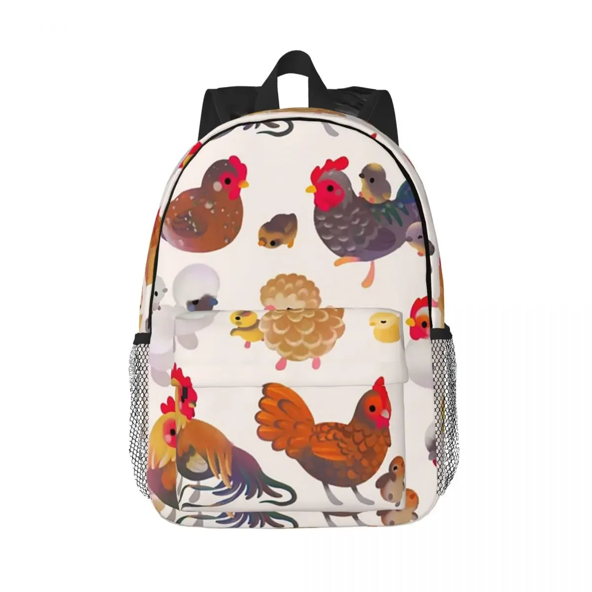 Chicken And Chick - Pastel Backpacks Teenager Bookbag Cartoon Children School Bags Laptop Rucksack Shoulder Bag Large Capacity